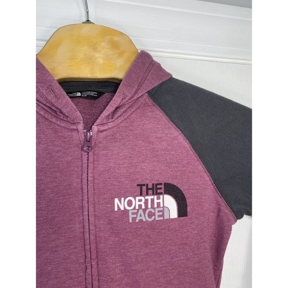 The North Face Women’s Full Zip Hooded Sweatshirt Pink Grey Small Flaw - Picture 4 of 7